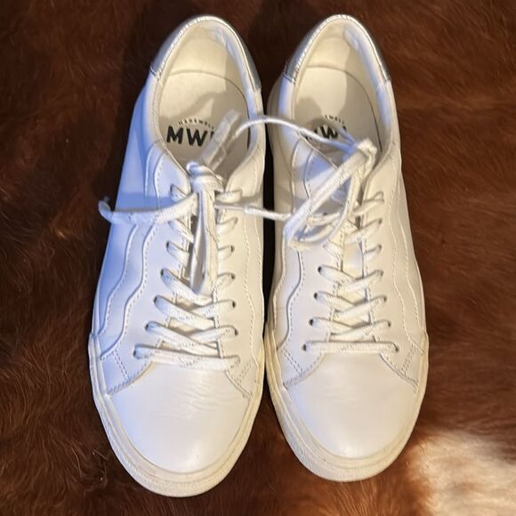 Madewell Sidewalk Low-Top Sneakers in Leather: Wave Edition Size 8 / Pristine - Picture 4 of 11